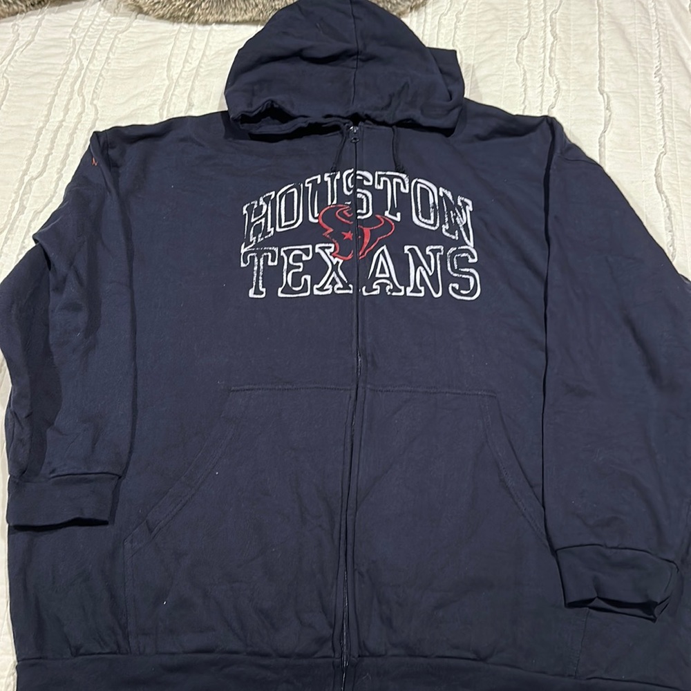 NFL Team Apparel, Houston Texans Men’s Full Zipper Jacket with Hood. 5X